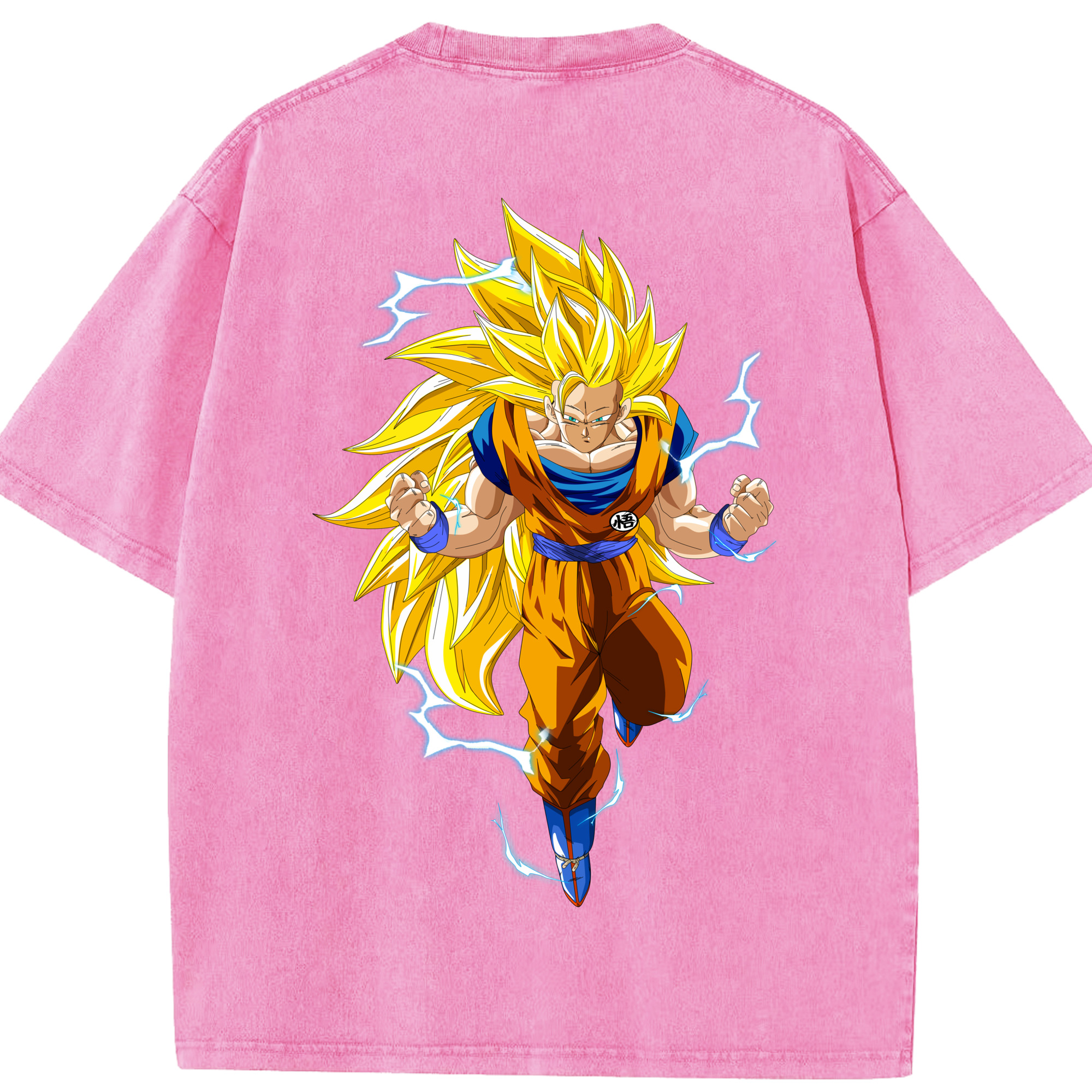 （画像用） ドラゴンボール 孫悟空（そん ごくう）Son Goku カカロット DRAGON BALL Kakarotto 綿100% ヴィンテージ風 半袖Tシャツ（背面プリント）